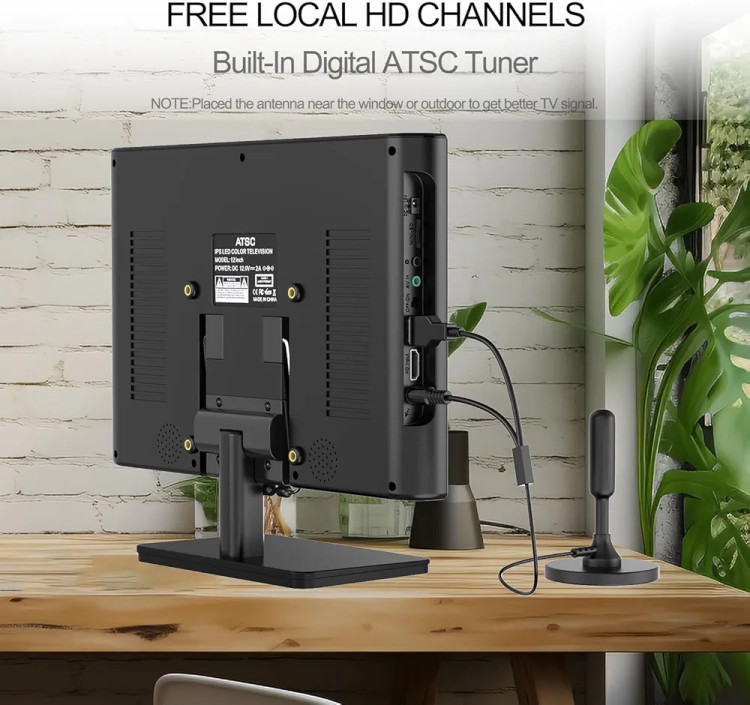 تلویزیون گیرنده دیجیتال شارژی فول اچ دی ۱۲ اینچی دارای پورت Hdmi و Usb ،دارای کنترل،ورودی هدفون و بلندگوبرند ZOSHING