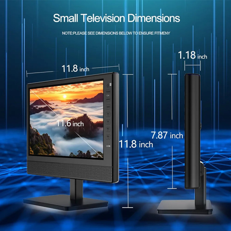تلویزیون گیرنده دیجیتال شارژی فول اچ دی ۱۲ اینچی دارای پورت Hdmi و Usb ،دارای کنترل،ورودی هدفون و بلندگوبرند ZOSHING
