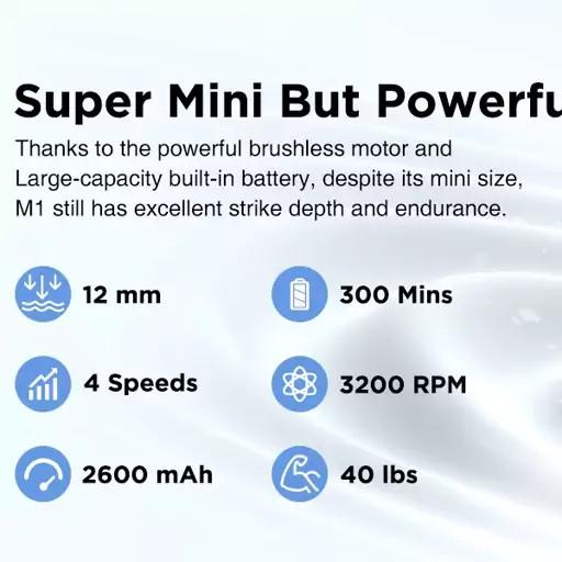 ماساژور تفنگی و پاوربانک اوریکار مدل UriKar M1 mini