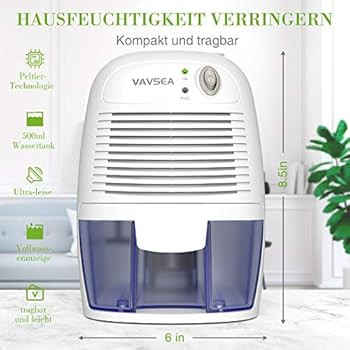 دستگاه رطوبت گیر 500 میلی لیتری برند Vavsea با قدرت رطوبت گیری 300 میلی لیتر در روز