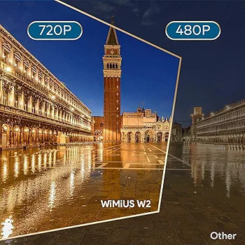 ویدیو پروژکتور برند WiMiUS مدل W2 با پخش فول اچ دی و قدرت نوری 6500 لومن
