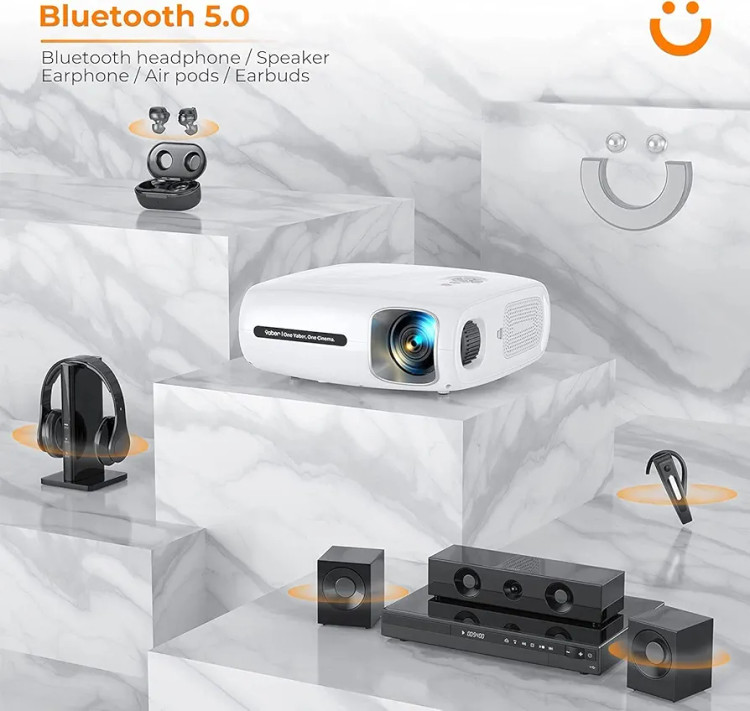 ویدیو پروژکتور Yaber مدل V7 PRO ,با پخش تصویر فول اچدی و قدرت نوری 12000 لومنی