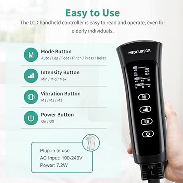 ماساژور پا با فشار هوا و ویبره برند Medcursor مدل FE-7208MD