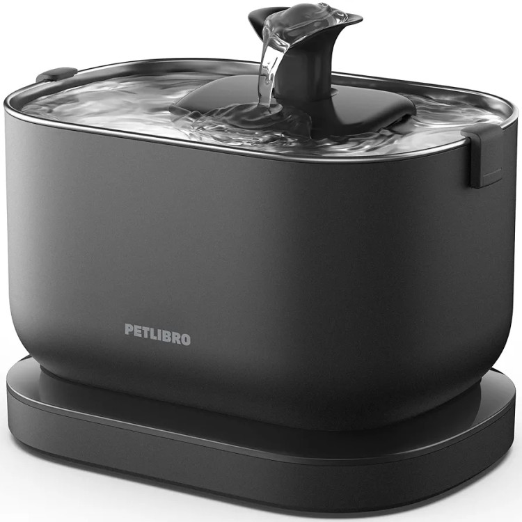 آبخوری اتوماتیک گربه و سگ 2.5 لیتری شارژی برند PETLIBRO با ظرف آب استیل ضد زنگ،پمپ آب بیصدا و بهترین فیلتراسیون آب