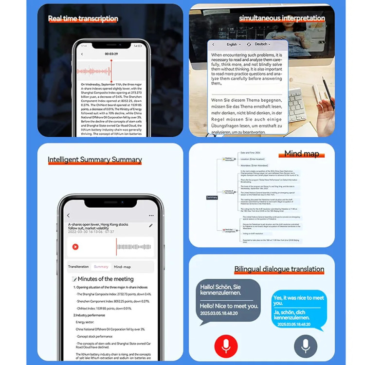 دستگاه ضبط صدا به شکل خودکار ،16 گیگابایتی( دستگاه ضبط قابل حمل برای جلسه، کلاس، مصاحبه و... (16 گیگابایت)