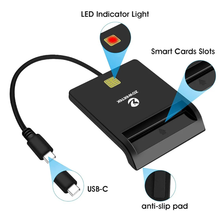 کارت خوان زو ویتک مدل zoweetek CAC Smart Card Reader ZW-12026-1