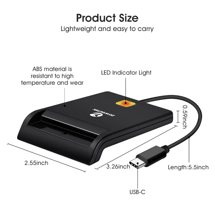 کارت خوان زو ویتک مدل zoweetek CAC Smart Card Reader ZW-12026-1
