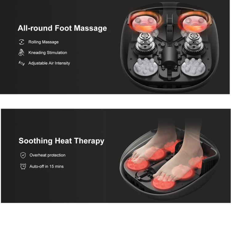 دستگاه ماساژور پا Medcursor با عملکرد گرما، ماساژور Deep Kneading، تنظیمات چند سطحی مدل MDFM400 (این ماساژور برای اندازه پای سایز ۳۶ تا ۴۲ مناسب است)
