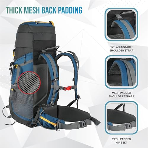 کوله پشتی مسافرتی TRAWOC AEROSTRIKE 70L برای کیف کوهنوردی کیف کوله پشتی