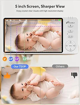 دوربین مراقبت کودک مانیتوردار،دارای وای فای داخلی،چرخشی،با کیفیت تصویر HD برند iFamily مدل ABM570