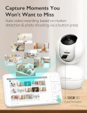 دوربین مراقبت کودک،360 درجه مانیتوردار با وای فای داخلی و کیفیت FHD برند MOMCOZY مدل BM03