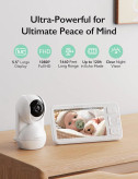 دوربین مراقبت کودک،360 درجه مانیتوردار با وای فای داخلی و کیفیت FHD برند MOMCOZY مدل BM03