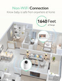 دوربین مراقبت کودک،360 درجه مانیتوردار با وای فای داخلی و کیفیت FHD برند MOMCOZY مدل BM03