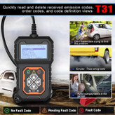 دیاگ خطای کد خوان اسکنر CAN ابزار اسکن تشخیصی برای همه خودروهای پروتکل OBDII از سال 1996 مدل ZF997
