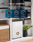 رطوبتگیر کمپرسور هوشمند Pro Breeze با ظرفیت 30 لیتر در روز، دارای اپلیکیشن گوشی هوشمند، وایفای، تخلیه مداوم، مخزن آب 4 لیتری و تایمر 24 ساعته - جاذب رطوبت و کپک قابل حمل