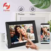 قاب عکس دیجیتال FRAMEO، وایفای ۱۰.۱ اینچ، صفحه نمایش لمسی HD IPS LCD، حافظه ۳۲ گیگابایت، چرخش خودکار، قابل نصب روی دیوار، راهاندازی آسان برای اشتراکگذاری عکسها و ویدیوها از طریق برنامه رایگان از هر کجا -- مدل zn-dp1002