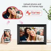 قاب عکس دیجیتال FRAMEO، وایفای ۱۰.۱ اینچ، صفحه نمایش لمسی HD IPS LCD، حافظه ۳۲ گیگابایت، چرخش خودکار، قابل نصب روی دیوار، راهاندازی آسان برای اشتراکگذاری عکسها و ویدیوها از طریق برنامه رایگان از هر کجا -- مدل zn-dp1002