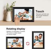 قاب عکس دیجیتال FRAMEO، وایفای ۱۰.۱ اینچ، صفحه نمایش لمسی HD IPS LCD، حافظه ۳۲ گیگابایت، چرخش خودکار، قابل نصب روی دیوار، راهاندازی آسان برای اشتراکگذاری عکسها و ویدیوها از طریق برنامه رایگان از هر کجا -- مدل zn-dp1002