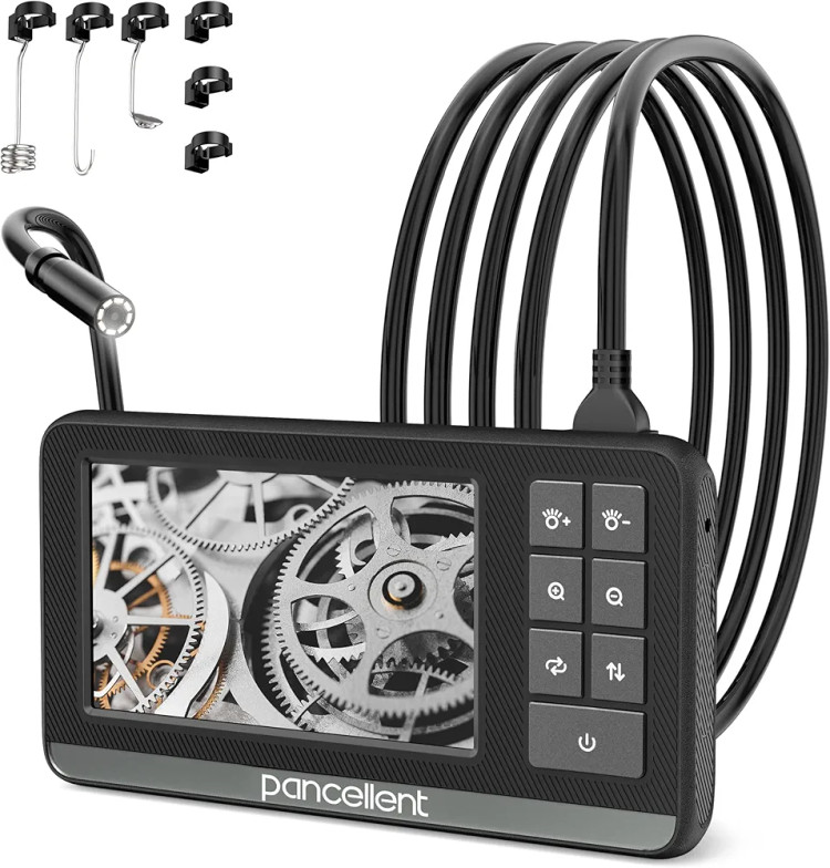 دوربین اندوسکوپی مانیتور دار،با مانیتور 4.3 اینچی کیفیت دوربین HD پنج متری برند Pancellent