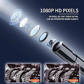 دوربین بازرسی، دوربین بازرسی آندوسکوپی صنعتی با صفحه نمایش 4.3 اینچ، لنز 8 میلیمتر، کابل 5 متری، 8 عدد LED، بروسکوپ