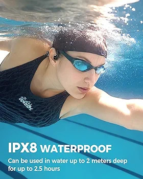 هدفون القایی استخوانی OPEN EAR مدل A9 ضدآب (IPX8) با 32 گیگ حافظه داخلی (بار آمازون)