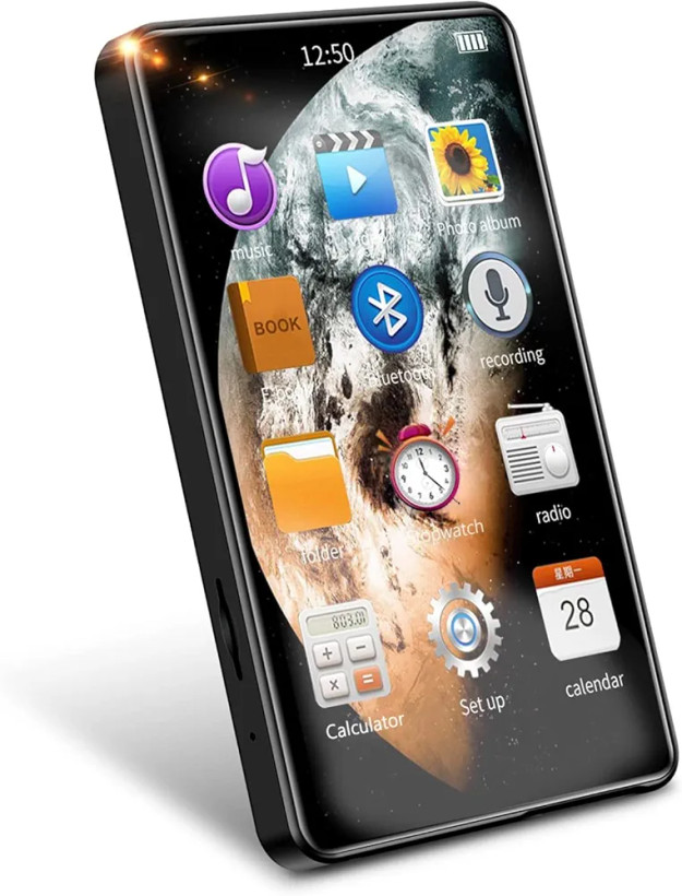 پخش کننده موسیقی و فیلم MP3,MP4 پلیر با صفحه نمایش لمسی 4 اینچی،باوضوح تصویر 1080p دارای 16 گیگ حافظه داخلی و یک رم خارجی 64 گیگ روی آن مدل X20