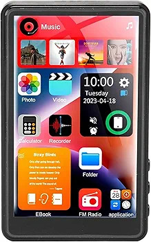پخش کننده موسیقی و فیلم MP3,MP4 پلیر با صفحه نمایش لمسی 4 اینچی،باوضوح تصویر 1080p دارای 16 گیگ حافظه داخلی و یک رم خارجی 64 گیگ روی آن مدل X20