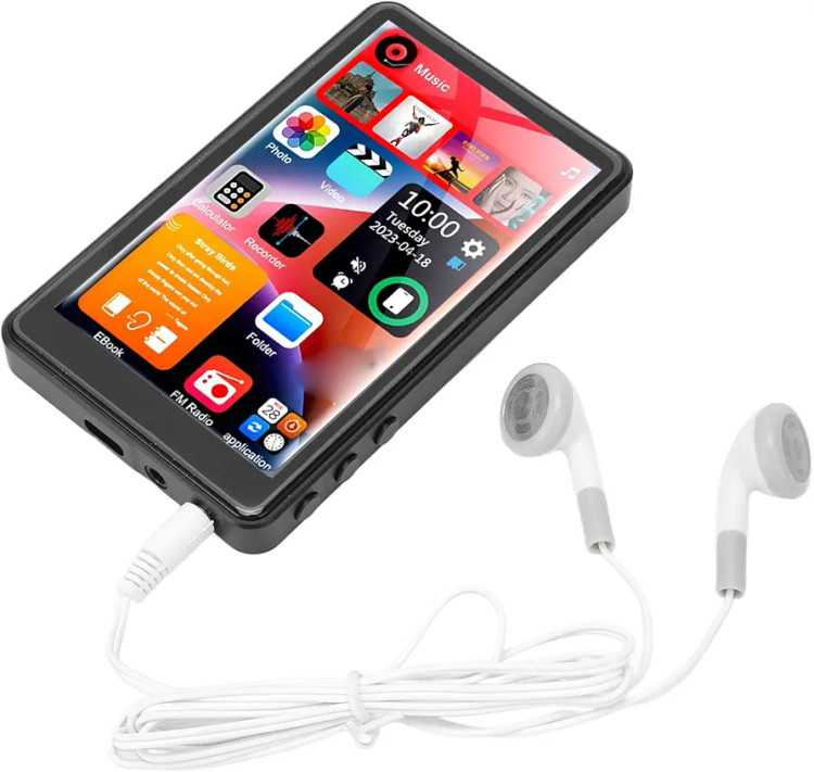 پخش کننده موسیقی و فیلم MP3,MP4 پلیر با صفحه نمایش لمسی 4 اینچی،باوضوح تصویر 1080p دارای 16 گیگ حافظه داخلی و یک رم خارجی 64 گیگ روی آن مدل X20