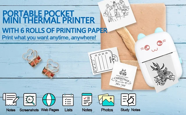 مینی پرینتر فانتزی حرارتی قابل حمل fun print