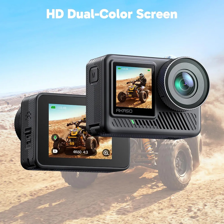 دوربین اکشن BRAVE 8 LITE 4K 60FPS و مجموعه لوازم جانبی فوق العاده ضمانت ۱۲ ماهه AKASO(خرید مستقیم از آمازون)