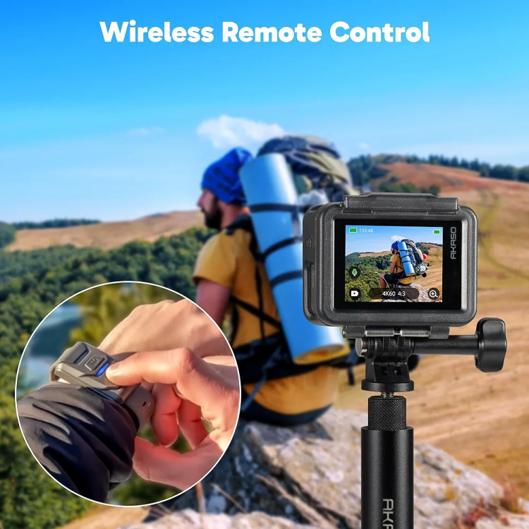 دوربین اکشن BRAVE 8 LITE 4K 60FPS و مجموعه لوازم جانبی فوق العاده ضمانت ۱۲ ماهه AKASO(خرید مستقیم از آمازون)