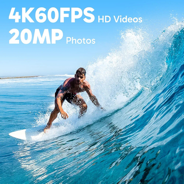 دوربین اکشن BRAVE 8 LITE 4K 60FPS و مجموعه لوازم جانبی فوق العاده ضمانت ۱۲ ماهه AKASO(خرید مستقیم از آمازون)