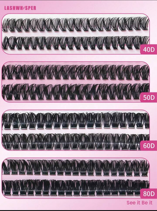 مژه های مصنوعی اکستنشن مژه از 30D تا 100D برند DIY