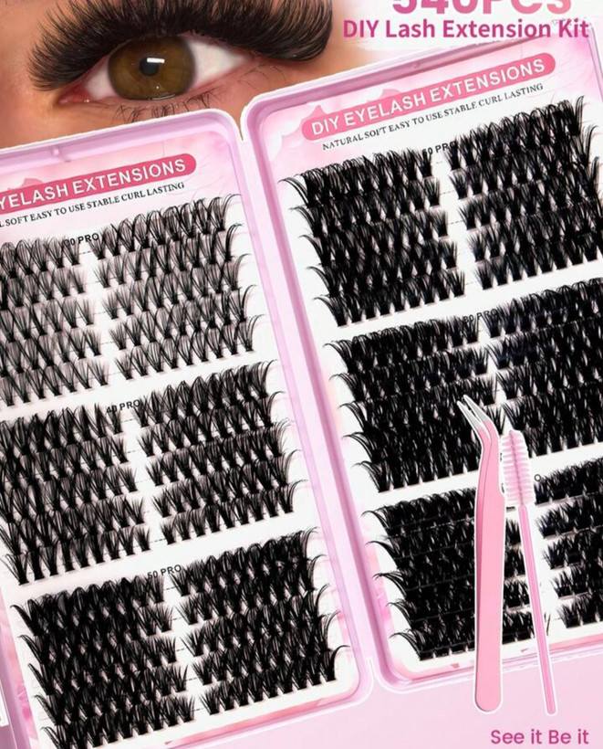 مژه های مصنوعی اکستنشن مژه از 30D تا 100D برند DIY