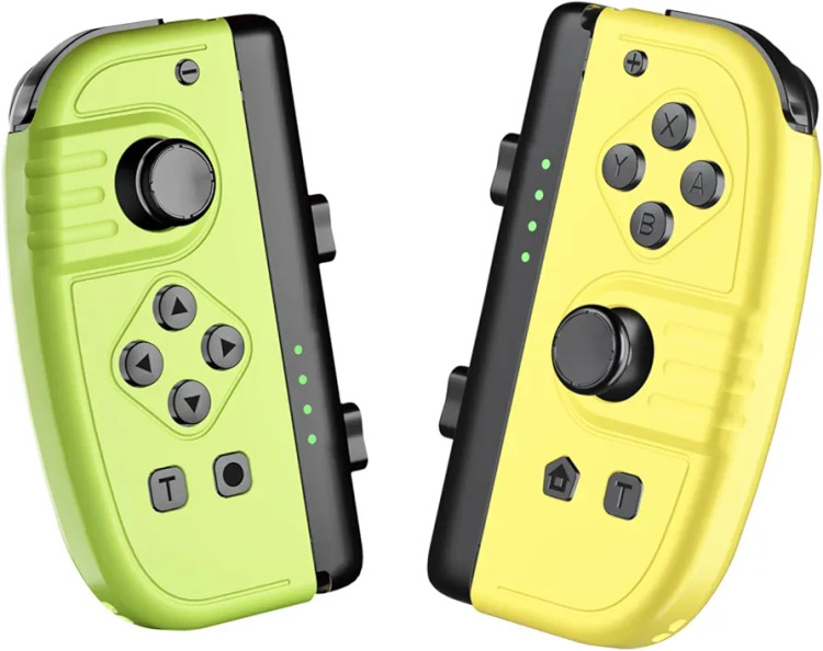 دستههای Joy-Con بیسیم Gamrombo برای نینتندو سوییچ، سازگار با کنسول Switch و کامپیوتر، پشتیبانی از Turbo، لرزش دوگانه، سنسور حرکتی حساس و بازیهای ورزشی Ring Fit �