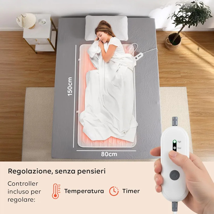 تشک حرارتی برقی با چهار درجه گرمایی سایز 150 در 80 سانت برند Bedsure