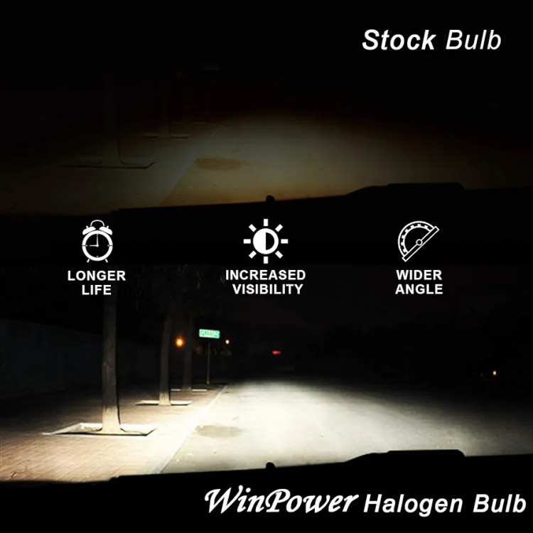 لامپ هالوژن مهشکن و چراغ جلوی خودرو WinPower مدل HB4 / 9006 – توان ۵۵ وات – رنگ سفید گرم ۵۰۰۰ کلوین – نور بسیار روشن – مناسب نور بالا/پایین – ۱۲ ولت – بسته ۲ عددی 🚗💡