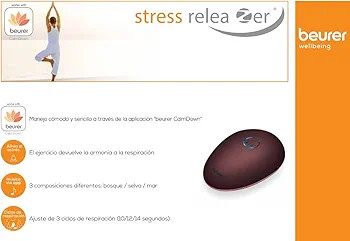 دستگاه Beurer Stress releaZer – کمک به آرامسازی، تمرین تنفس و کاهش استرس – همراه با ماساژ لرزشی و گرمایش – بسته ۱ عددی 😌🌿