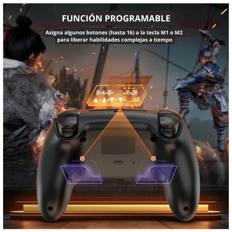 دسته بازی بیسیم LED برای PS4، اسلیم (Slim)، پرو (Pro)، کامپیوتر (PC)، سیستمعاملهای iOS، اندروید و نینتندو سوییچ