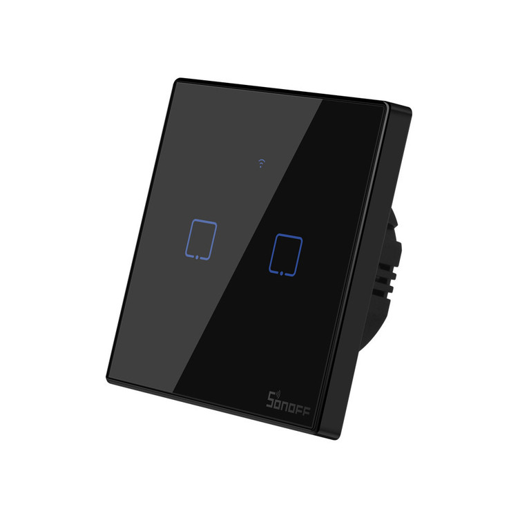 کلید لمسی هوشمند SONOFF T3EU دو پل Wi-Fi و کنترل صوتی