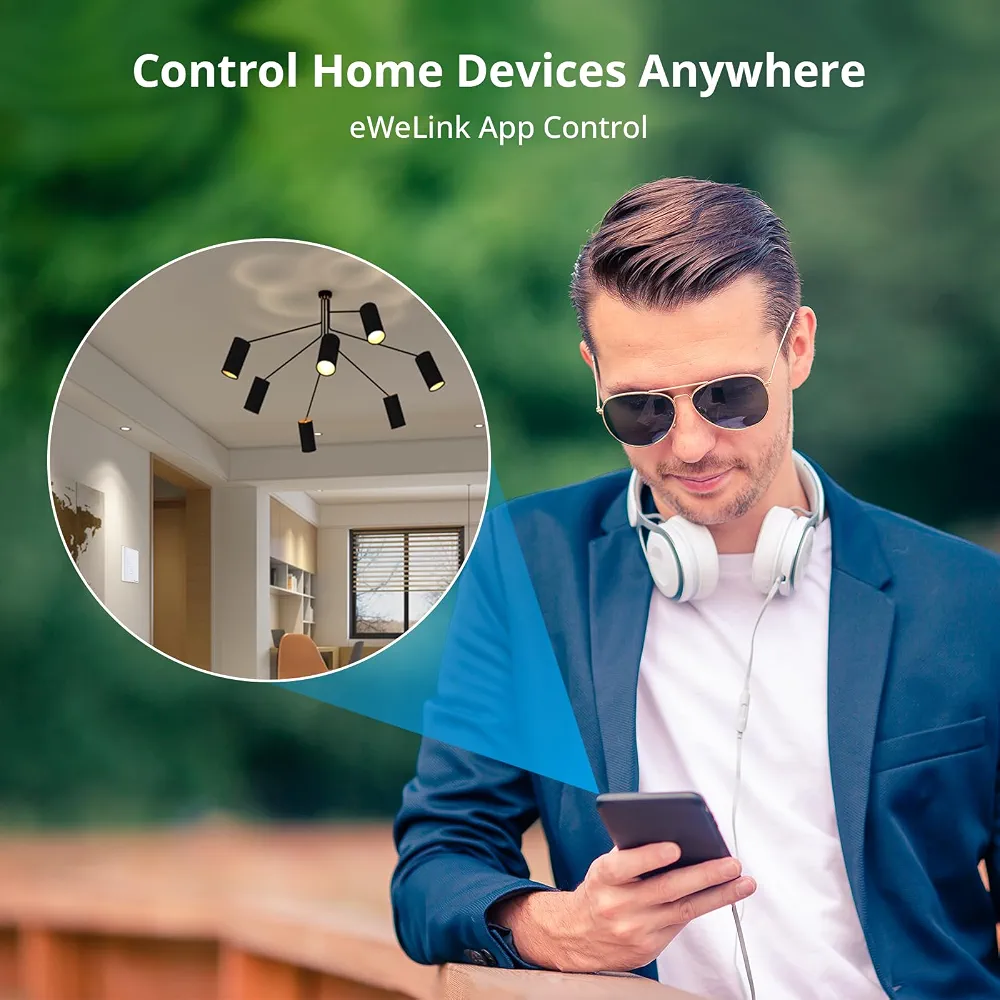 کلید لمسی هوشمند SONOFF TX T2 تک پل Wi-Fi با ریموت RF433 و کنترل صوتی(رنگ مشکی)