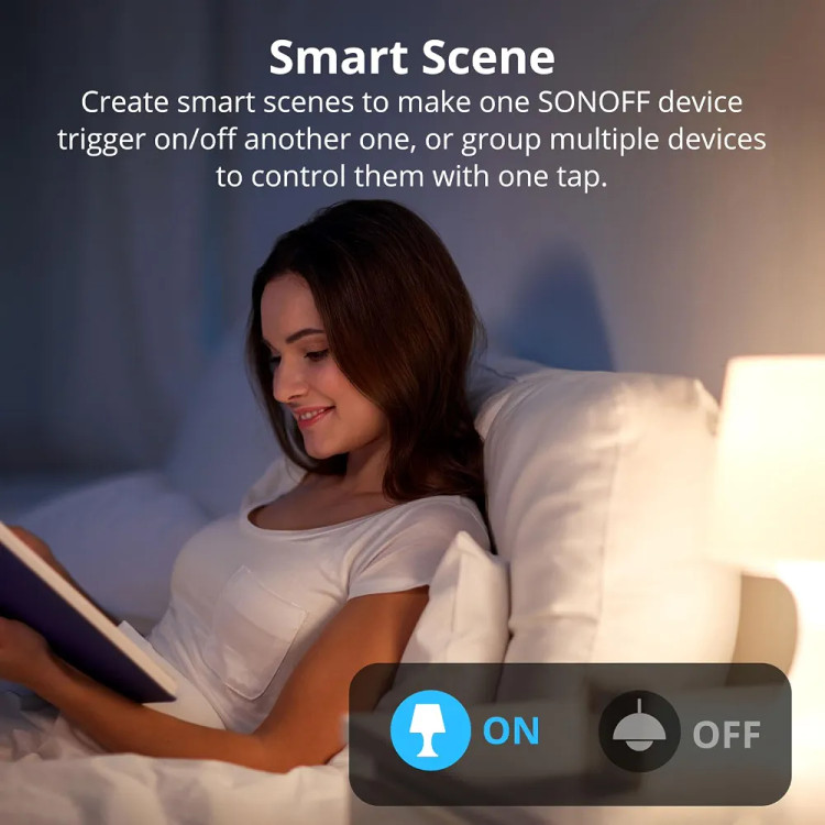 کلید لمسی هوشمند SONOFF TX T2 تک پل Wi-Fi با ریموت RF433 و کنترل صوتی(رنگ مشکی)