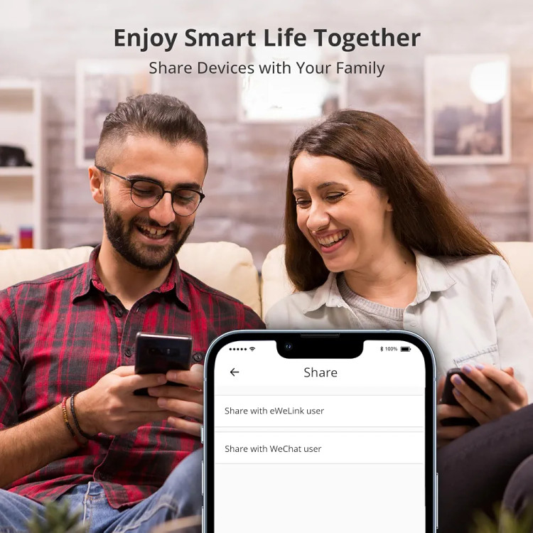 کلید لمسی هوشمند SONOFF TX T2 تک پل Wi-Fi با ریموت RF433 و کنترل صوتی(رنگ مشکی)