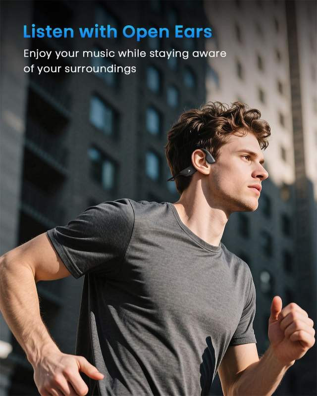 هدفون هدایت استخوانی گودسود مدل X23 بلوتوث 6.0 مخصوص دوچرخه سواری و دومیدانی و... IPX7 ضد آب