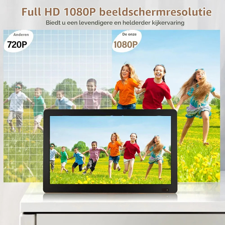 تلویزیون قابلحمل ۱۴ اینچی شارژی Desobry با آنتن، گیرنده دیجیتال DVB-T2 ، نمایشگر LCD با وضوح 1080P، پایه داخلی و ورودیهای HDMI، USB و AV