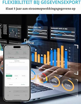 پریز هوشمند 16 آمپری برند EIGHTREE مدل ET29 با قابلیت اندازهگیری دوطرفه انرژی، مخصوص پنل خورشیدی Mini PV، وایفای ۲.۴ گیگاهرتز